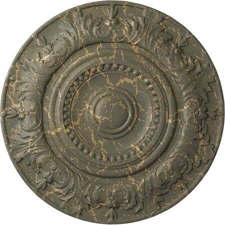 Ekena Millwork Biddix Ceiling Medallion (Fits Canopies up to 7 1/2"), 20 7/8"OD x 1 1/4"P, Witch Hazel Crackle CM20BXWHC